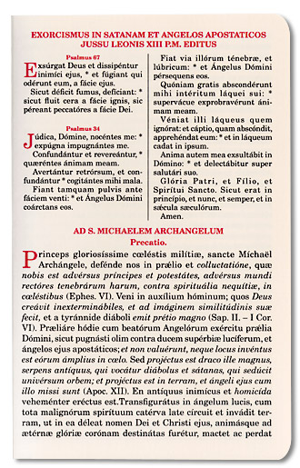 Leonine Exorcism Ritual Insert (solo) (image for) Leonine Exorcism Ritual Insert (solo)